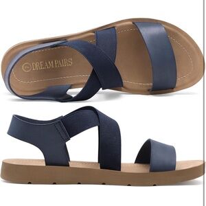 Dream Pairs Navy Strappy Sandals